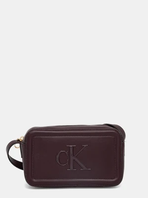 Calvin Klein torebka crossbody damska z imitacji skóry fioletowy