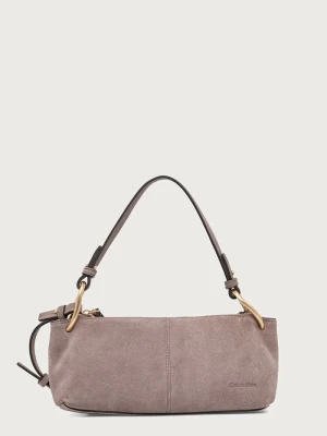 Calvin Klein torebka crossbody damska zamszowa brązowy