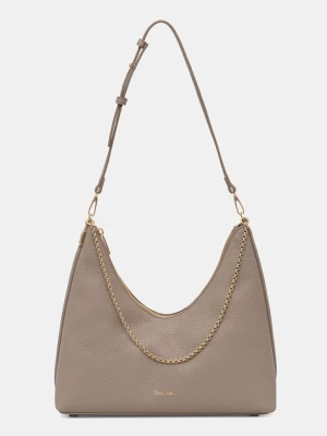 Calvin Klein torebka hobo damska z imitacji skóry beżowy