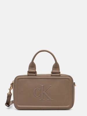 Calvin Klein torebka damska z imitacji skóry beżowy