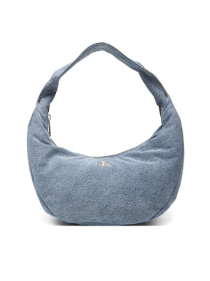 Calvin Klein Torebka Denim Soft Crescent Sm LV04F3207G Niebieski