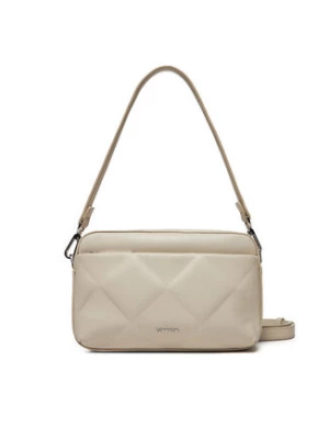 Calvin Klein Torebka Diamond Quilt Camera Bag W/Pkt K60K612907 Beżowy