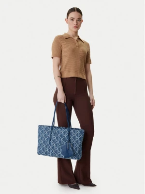 Calvin Klein Torebka Emblem Aop Denim Tote W / Pouch LV04F3428G Niebieski