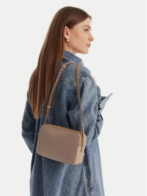 Calvin Klein Torebka Emblem Aop Elongated Camera Bag LV04F3268G Beżowy