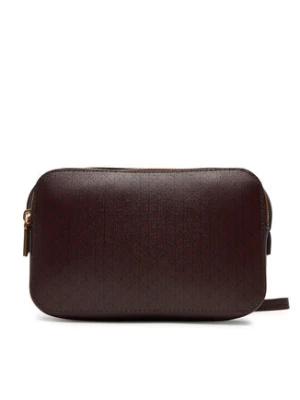 Calvin Klein Torebka Emblem Aop Elongated Camera Bag LV04F3268G Bordowy