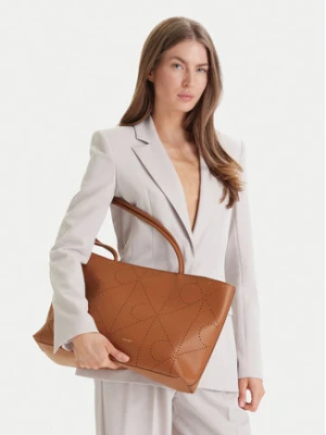 Calvin Klein Torebka Emblem Aop Perfor Lthr Tote LV04F3359G Brązowy