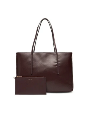 Calvin Klein Torebka Emblem Aop Tote W/ Pouch LV04F3266G Bordowy