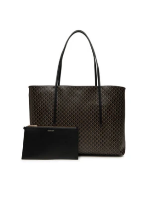 Calvin Klein Torebka Emblem Aop Tote W/ Pouch LV04F3266G Czarny