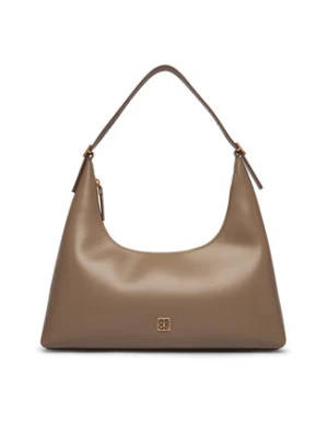 Calvin Klein Torebka Emblem Hw Lthr Shoulder Bag LV04F3262G Beżowy