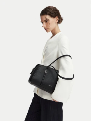 Calvin Klein Torebka Emblem Hw Pebble Doctor Shoulder LV04F3614G Czarny