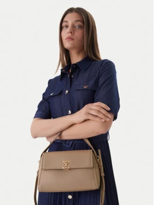 Calvin Klein Torebka Emblem Hw Pebble Shoulder Bag 25 LV04F3425G Beżowy