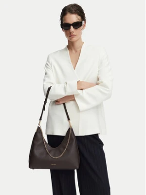 Calvin Klein Torebka Emblem Hw Pebble Shoulder Bag LV04F3495G Beżowy