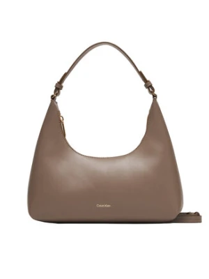 Calvin Klein Torebka Foil Logo Conv Shoulder Bag LV04F3272G Beżowy