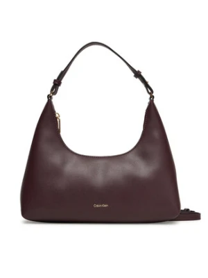 Calvin Klein Torebka Foil Logo Conv Shoulder Bag LV04F3272G Bordowy