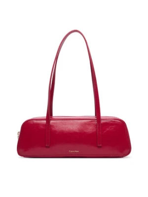 Calvin Klein Torebka Foil Logo Glossy Bauletto LV04F3638G Czerwony