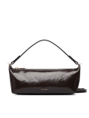 Calvin Klein Torebka Foil Logo Glossy Conv Bag LV04F3738G Brązowy