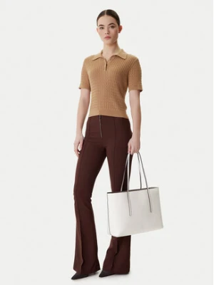 Calvin Klein Torebka Foil Logo Tote W/Pouch LV04F3274G Biały