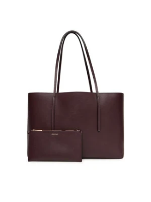 Calvin Klein Torebka Foil Logo Tote W/Pouch LV04F3274G Bordowy