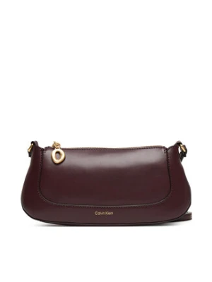 Calvin Klein Torebka Hardware Zip Crossbody LV04F1046G Bordowy