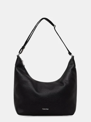 Calvin Klein torebka hobo damska z imitacji skóry czarny