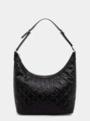 Calvin Klein torebka hobo damska z imitacji skóry czarny