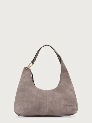 Calvin Klein torebka hobo damska zamszowa brązowy