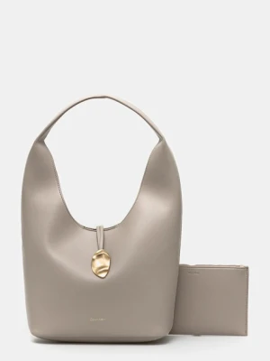 Calvin Klein torebka kolor beżowy LV04K3176G