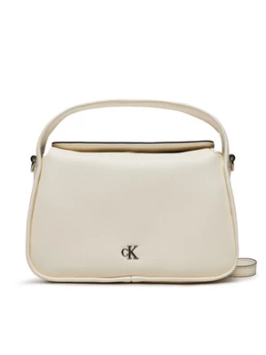 Calvin Klein Torebka Metal Mono Mini Block20 W/Flap K60K612246 Biały