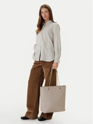 Calvin Klein Torebka Minimal Monogram Chain Tote LV04F3204G Beżowy