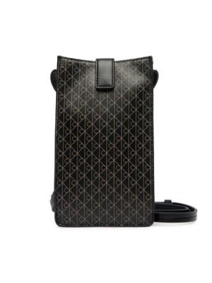 Calvin Klein Torebka na telefon Emblem Aop Phone Crossbody LV04F1115G Czarny
