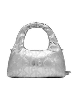 Calvin Klein Torebka Puffy Aop Mini Bag With Strap LV04F3444G Srebrny