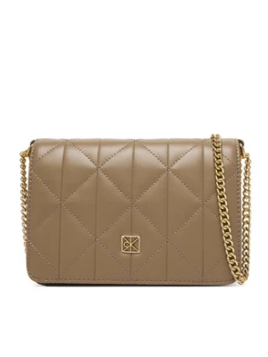 Calvin Klein Torebka Quilted Mini Chain Bag LV04F3321G Beżowy
