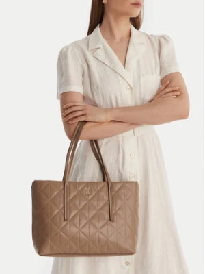 Calvin Klein Torebka Quilted Small Tote LV04F3325G Beżowy