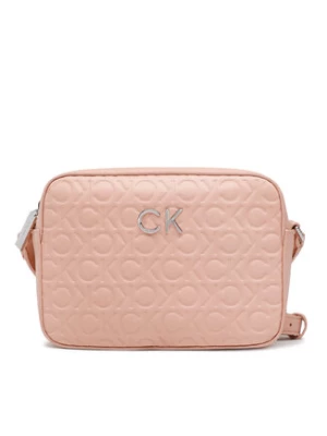 Calvin Klein Torebka Re-Lock Camera Bag Emb Mono K60K610199 Różowy