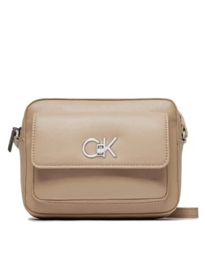 Calvin Klein Torebka Re-Lock Camera Bag W/Flap K60K611083 Beżowy