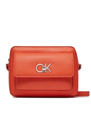 Calvin Klein Torebka Re-Lock Camera Bag W/Flap K60K611083 Pomarańczowy