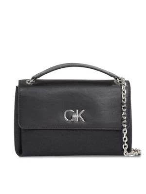 Calvin Klein Torebka Re-Lock Conv Shoulder Bag_Jcq K60K611755 Czarny