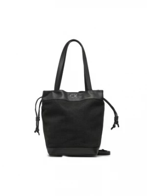 Calvin Klein Torebka Re-Lock Drawstring Bag Perf K60K610635 Czarny