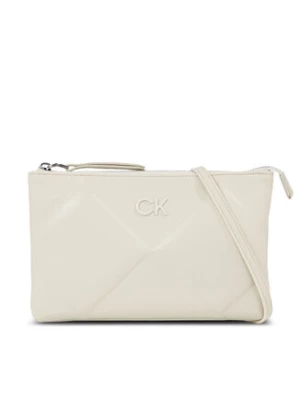 Calvin Klein Torebka Re-Lock Quilt Crossbody K60K611042 Biały