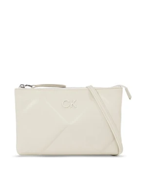 Calvin Klein Torebka Re-Lock Quilt Crossbody K60K611042 Biały