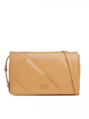 Calvin Klein Torebka Re-Lock Quilt Shoulder Bag K60K611021 Brązowy