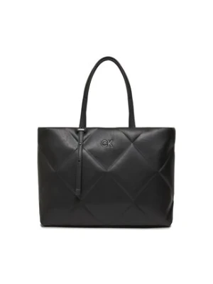Calvin Klein Torebka Re-Lock Quilt Tote Lg K60K611339 Czarny