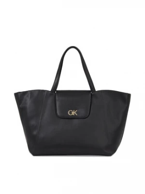 Calvin Klein Torebka Re-Lock Shopper W/Flap K60K611052 Czarny