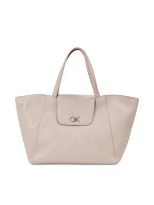 Calvin Klein Torebka Re-Lock Shopper W/Flap K60K611052 Szary