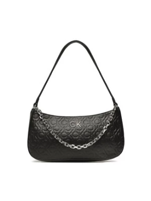 Calvin Klein Torebka Re-Lock Shoulder Bag Emb Mono K60K610204 Czarny