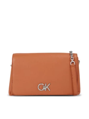 Calvin Klein Torebka Re-Lock Shoulder Bag Md K60K611057 Brązowy