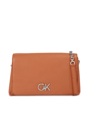 Calvin Klein Torebka Re-Lock Shoulder Bag Md K60K611057 Brązowy