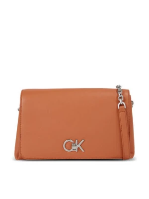 Calvin Klein Torebka Re-Lock Shoulder Bag Md K60K611057 Brązowy