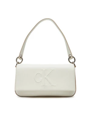 Calvin Klein Torebka Sculpted Flap Shoulder Pouch LV04K3148G Biały