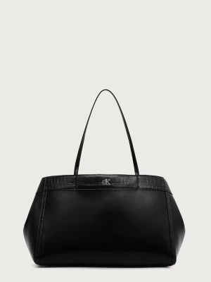 Calvin Klein torebka shopper damska z imitacji skóry czarny